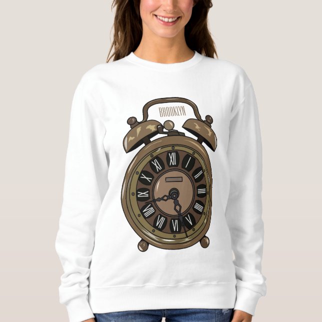 Sweatshirt Illustration de l'horloge d'alarme (Devant)