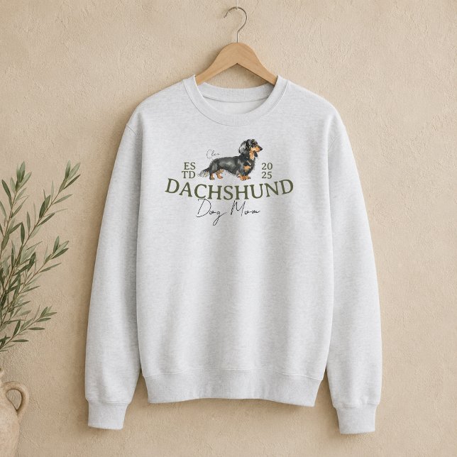 Sweatshirt Illustration de maman de chien teckel (Dachshund Dog Mom Pet Illustration Sweatshirt
)