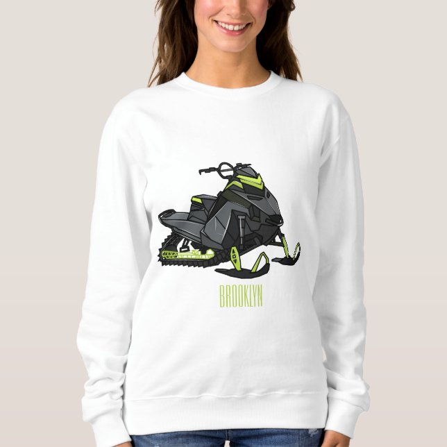 Sweatshirt Illustration de motoneige (Devant)