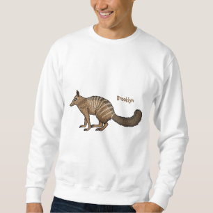 Sweatshirt Illustration de numbat de dessin animé mignon et h