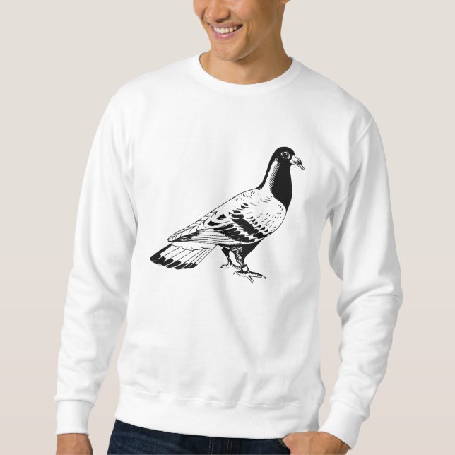 Sweatshirt Illustration de pigeon voyageur (Devant)