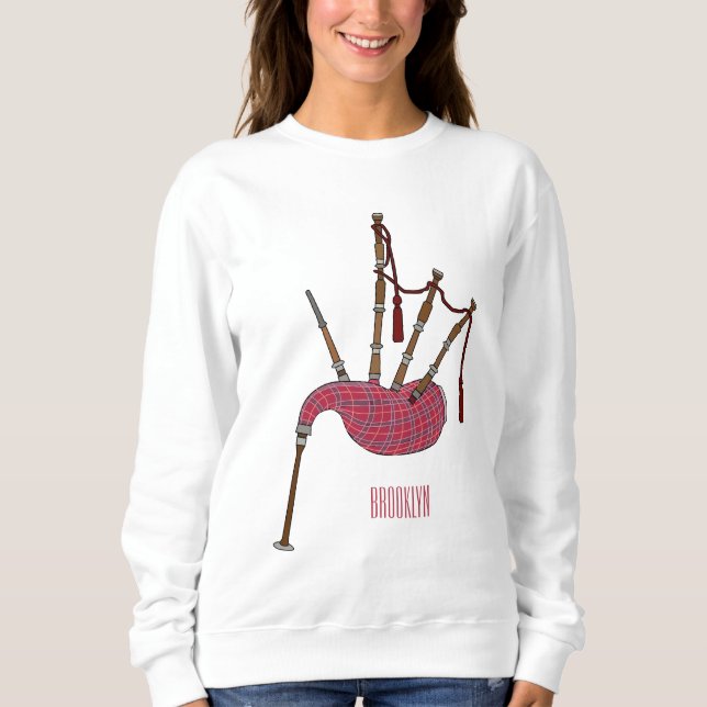 Sweatshirt Illustration de pipes (Devant)