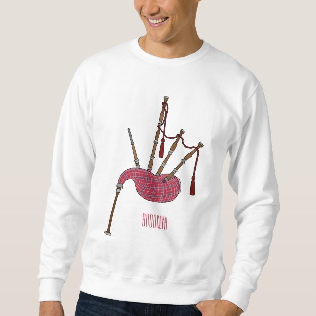 Sweatshirt Illustration de pipes (Devant)