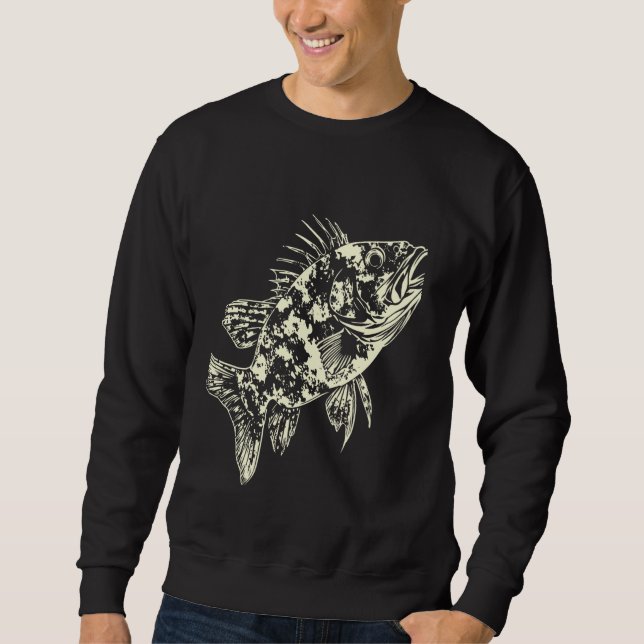 Sweatshirt Illustration de poisson Abstrait Art de pêche (Devant)