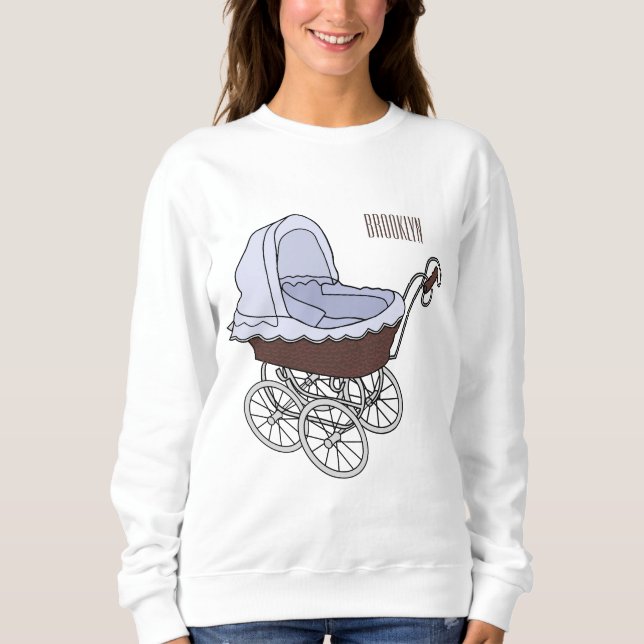Sweatshirt Illustration de poussette (Devant)