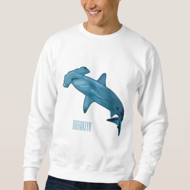 Sweatshirt Illustration de requin marteau (Devant)