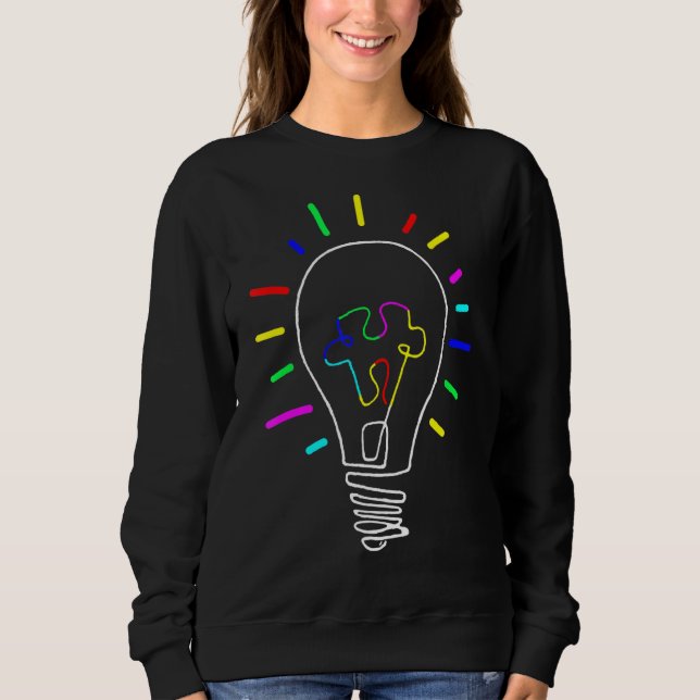 Sweatshirt Illustration De Sensibilisation sur l'autisme Uniq (Devant)
