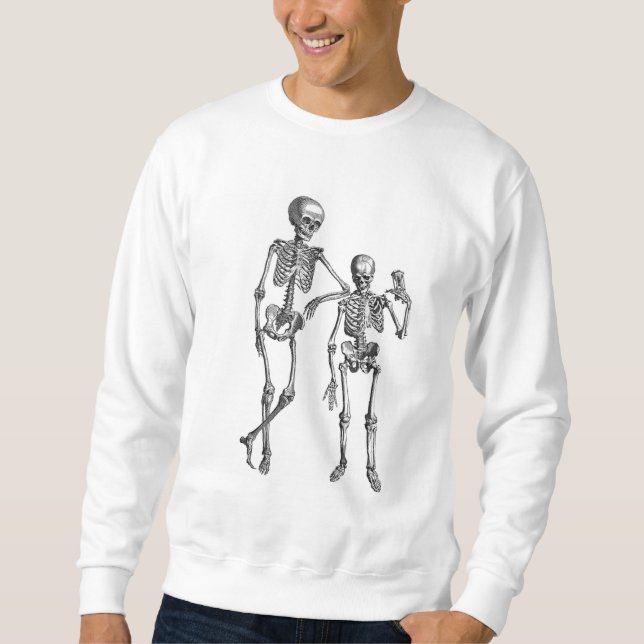 Sweatshirt Illustration de squelettes dansants  (Devant)