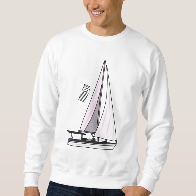 Sweatshirt Illustration de voilier (Devant)