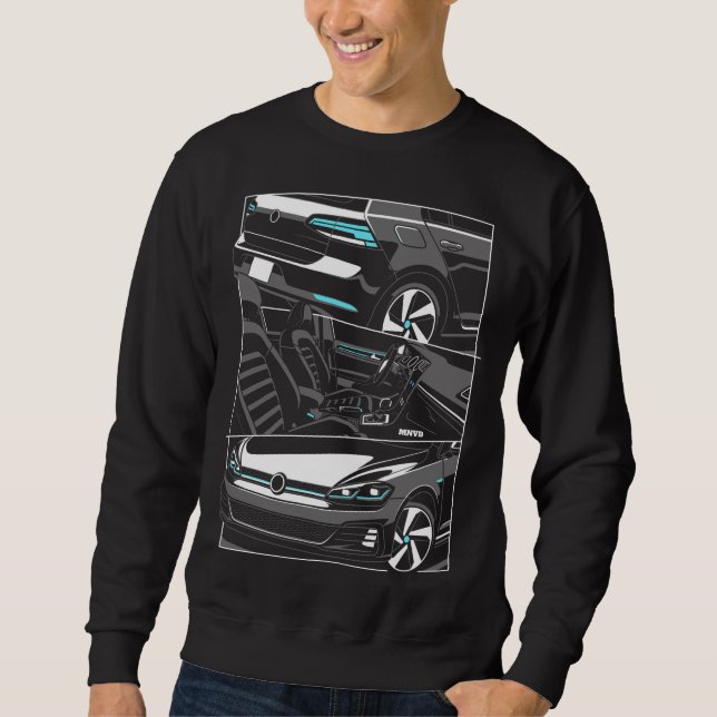 Sweatshirt Illustration de voiture Mk7 GTI (Devant)