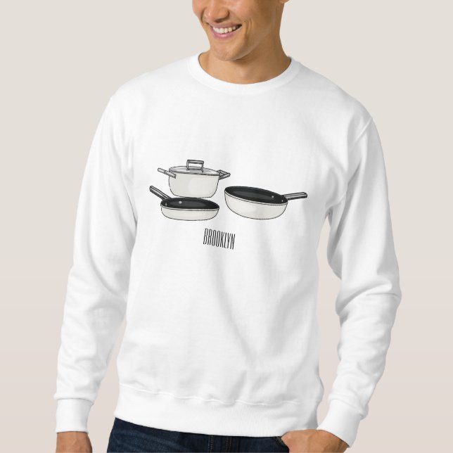 Sweatshirt Illustration des jeux de cuisine (Devant)