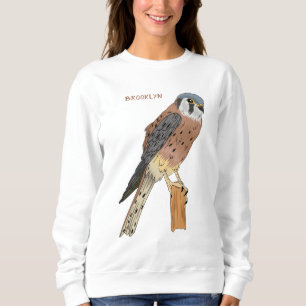 Sweatshirt Illustration d'oiseau américain Kestrel