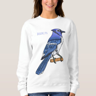 Sweatshirt Illustration d'oiseau de jay bleu