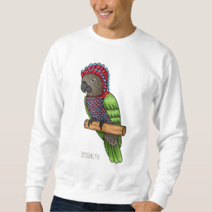 Sweatshirt Illustration d'oiseau perroquet à tête de faucon