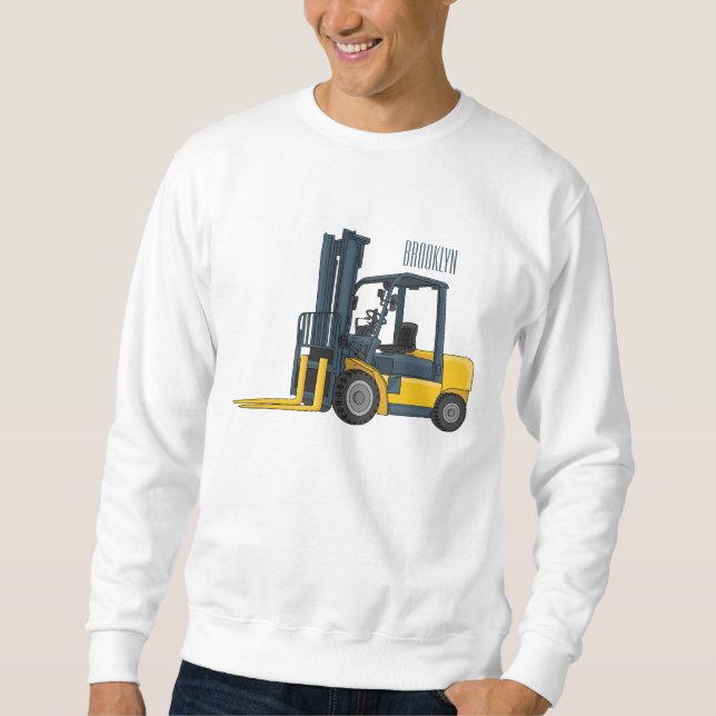 Sweatshirt Illustration du chariot élévateur (Devant)