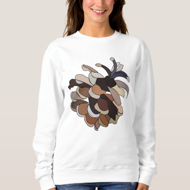 Sweatshirt Illustration du cône de pin (Devant)