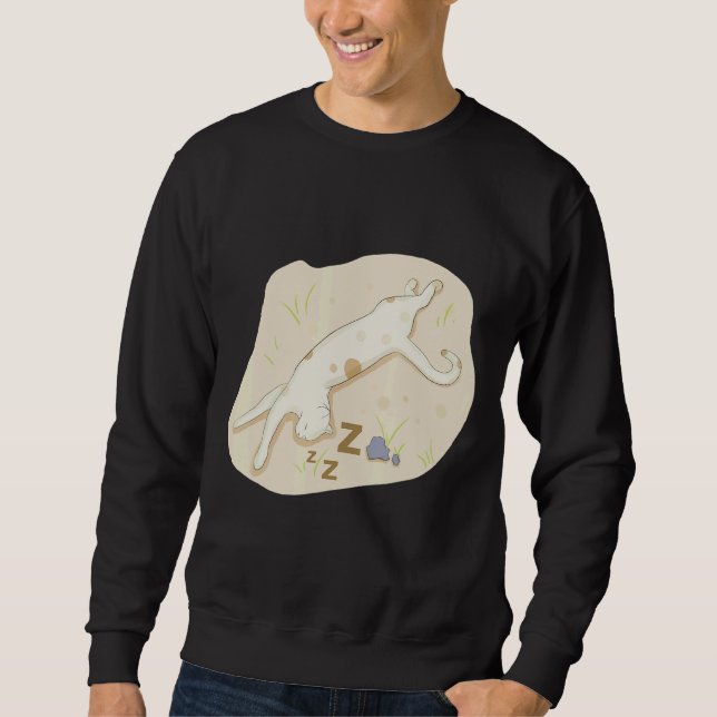 Sweatshirt Illustration du couchage de chaton (Devant)