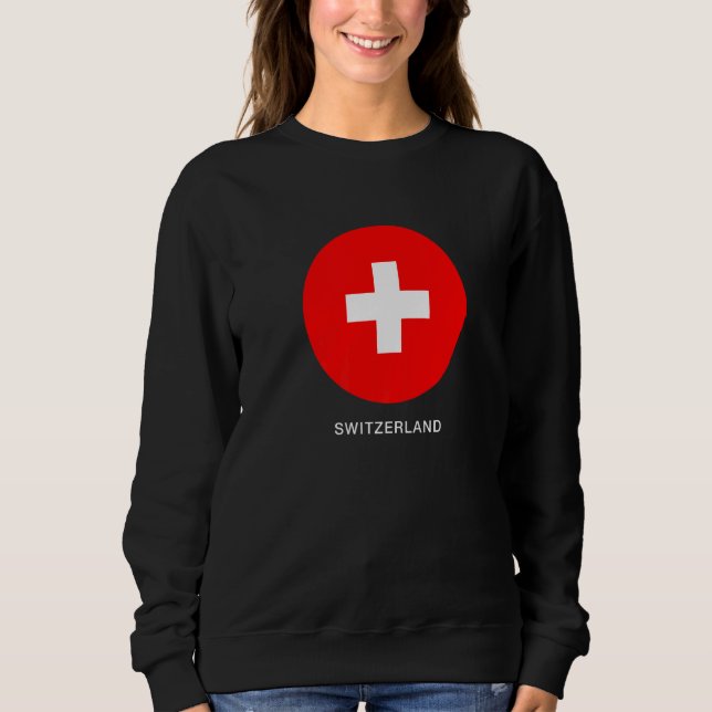 Sweatshirt Illustration du drapeau de la Suisse (Devant)