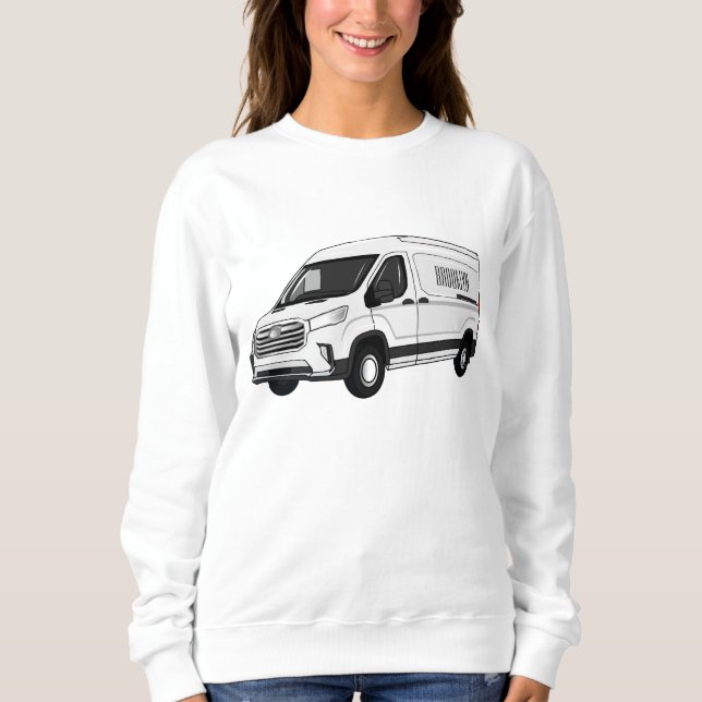 Sweatshirt Illustration du fourgon de livraison (Devant)