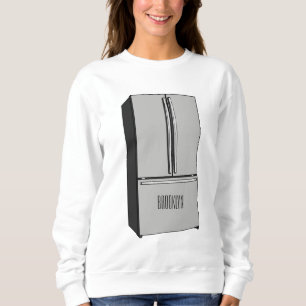 Sweatshirt Illustration du réfrigérateur de porte française
