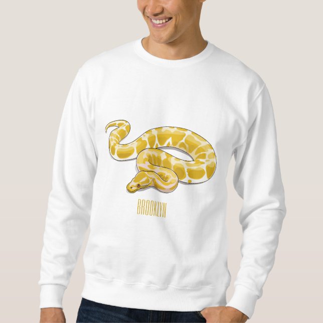 Sweatshirt Illustration du serpent python birman (Devant)