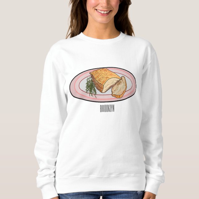 Sweatshirt Illustration du ventre de porc rôti (Devant)