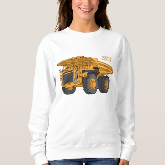 Sweatshirt Illustration d'un camion à grande échelle (Devant)