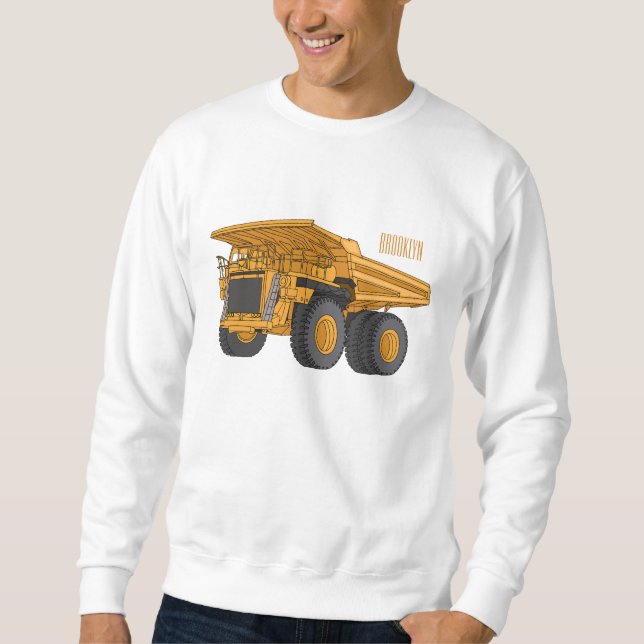 Sweatshirt Illustration d'un camion à grande échelle (Devant)