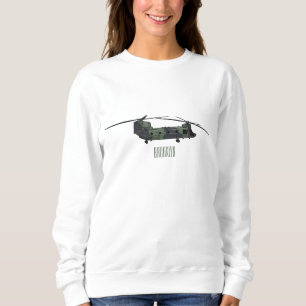 Sweatshirt Illustration d'un hélicoptère de l'armée de Chinoo