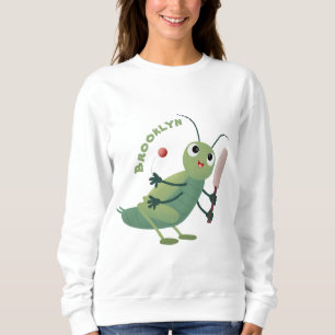 Sweatshirt Illustration d'un insecte du cricket vert mou