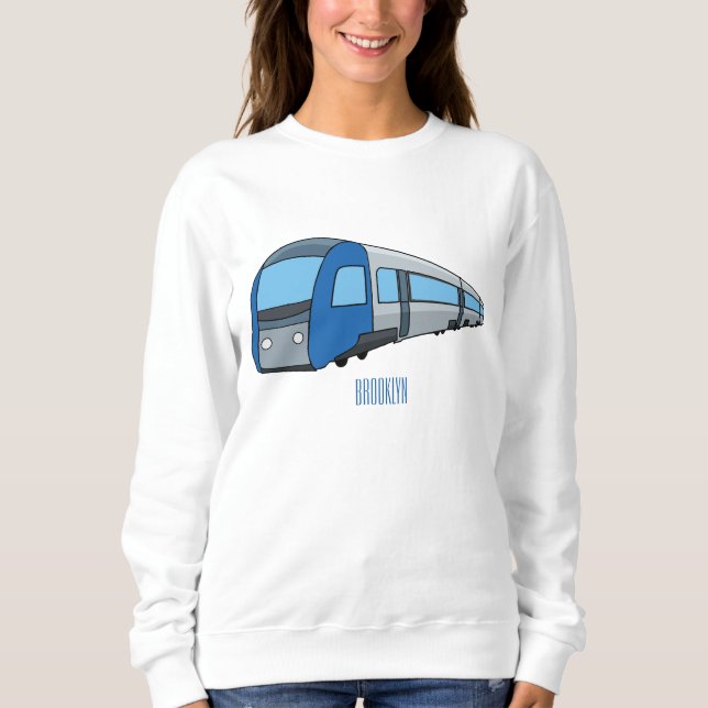 Sweatshirt Illustration d'un train électrique (Devant)