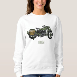 Sweatshirt Illustration d'une moto de croiseur militaire