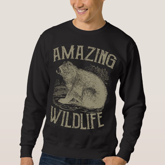 Sweatshirt Illustration Extraordinaire de la faune - La natur (Devant)