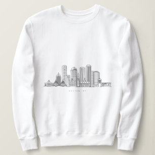 Sweatshirt Illustration minimaliste de l'horizon de la ville