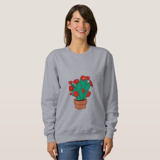 Sweatshirt Illustration of cacti  (Devant entier)