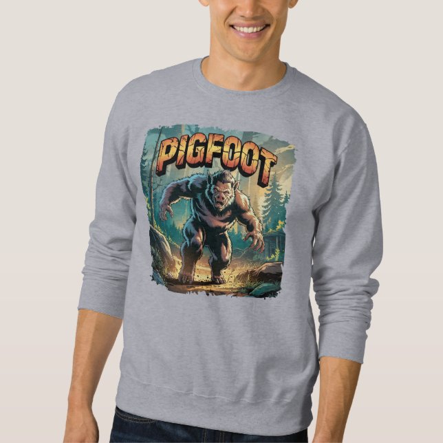 Sweatshirt Illustration Pigfoot Combo Créature Drôle (Devant)