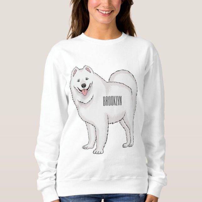 Sweatshirt Illustration Samoyed dog (Devant)
