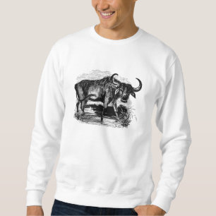 Sweatshirt Illustration vintage de bison de Buffalo d'eau