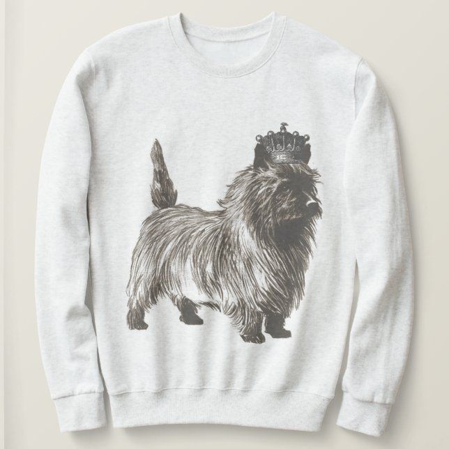 Sweatshirt Illustration Vintage de Cairn Terrier Puppy Dog (Design devant)
