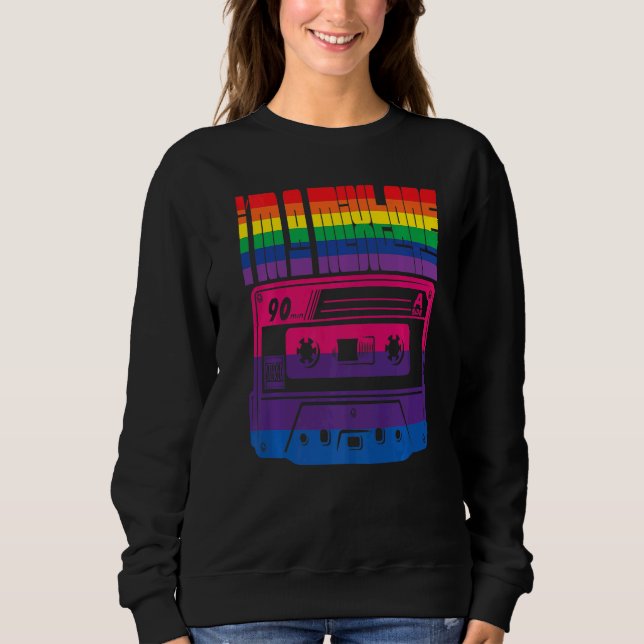 Sweatshirt i'm a mixtape, music cassette from the 90s, retro, (Devant)