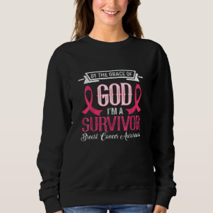 Sweatshirt I'm A Survivor Breast Cancer Awareness Pink Ribbon