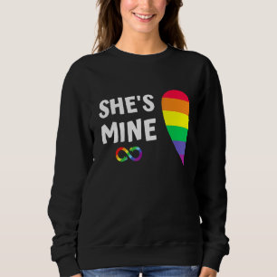 Sweatshirt Im Hers Shers Mine Correspondance Pour Pride Lesbi