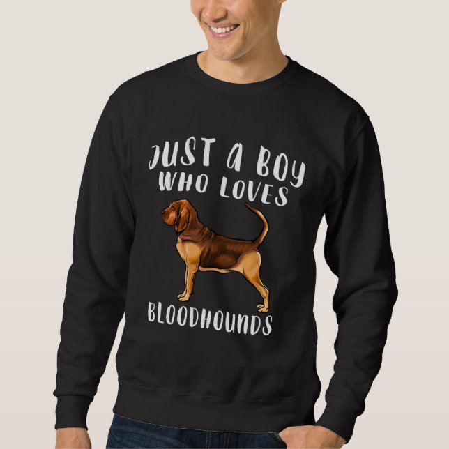 Sweatshirt Im Just A Boy Who Loves Bloodhounds Dog (Devant)