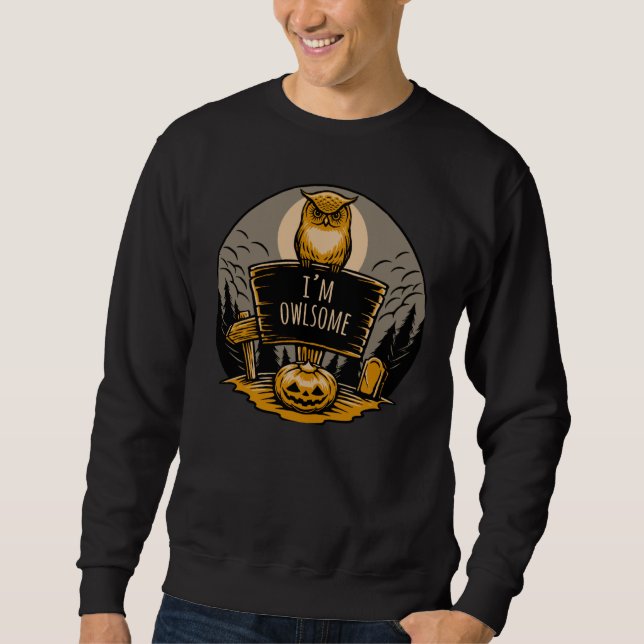 Sweatshirt Im Owlsome Awesome Owl Nocturnal Birds (Devant)