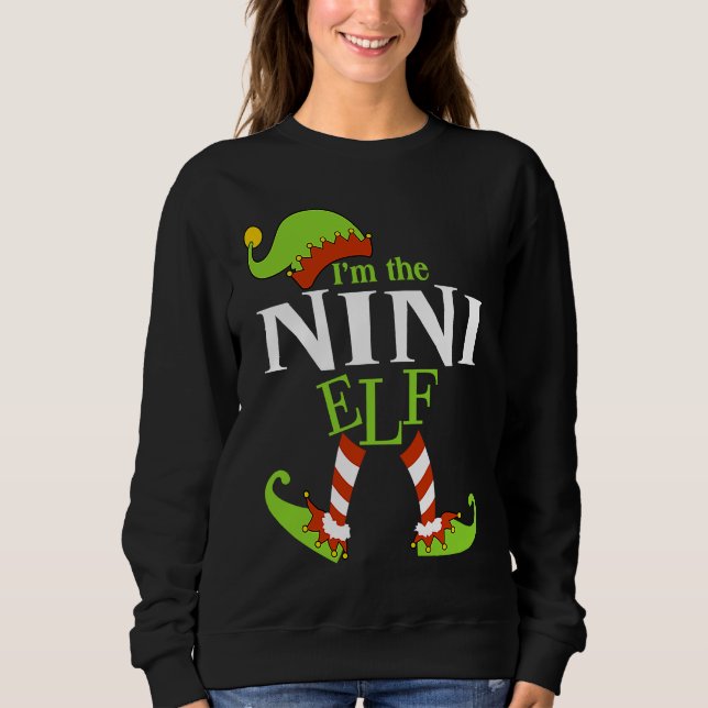 Sweatshirt I'm The NINI Elf Family Group Matching PJ Christma (Devant)