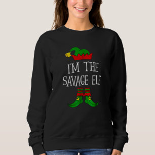 Sweatshirt IM THE SAVAGE ELF Matching Famille Noël