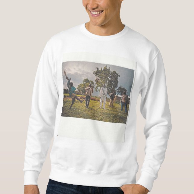Sweatshirt Image de collage. Footballeurs de soldat d'enfant (Devant)