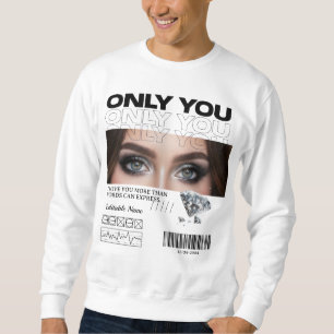 Sweatshirt Image & Nom Yeux Personnalisés Personnalisé