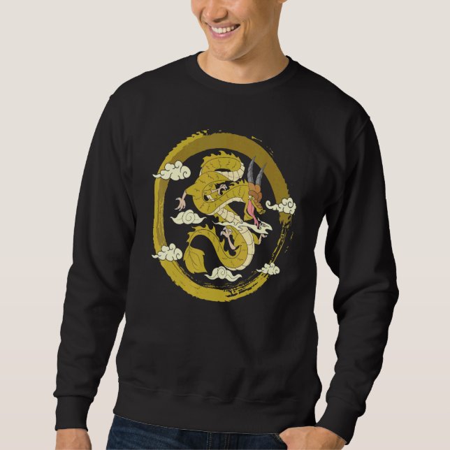 Sweatshirt Imaginaire Asiatique Dragon Mysthique Créature Chi (Devant)