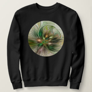 Sweatshirt Imaginaire coloré Moderne Fleur Fractale Abstraite